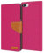 Verco für iPhone 6S Plus Hülle, Schutzhülle für Apple iPhone 6 Plus 5,5 Tasche Denim Textil Book Case Flip Case Klapphülle Pink