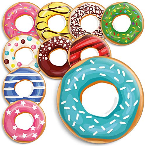 Kühlschrankmagnete Donut - Magnete für den Kühlschrank, Magnettafel oder Whiteboard. 38mm Durchmesser (ohne Loch in der Mitte), Glänzende Beschichtung