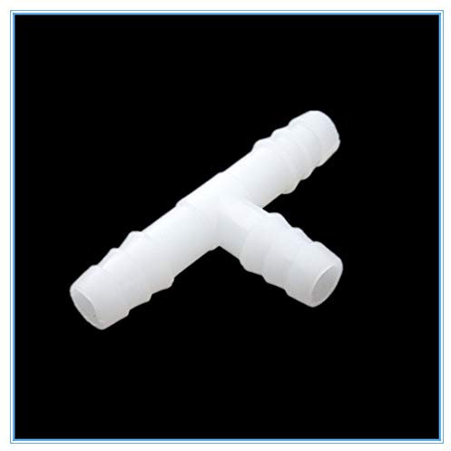 No Logo 1pcs Plastik Barb Hose Fitting T 4mm 6mm 8mm 10mm 12mm 16mm 3-Wege-Schlauch Schlauch T-Form Barb Kunststoff Armaturen (Farbe : 6mm Hose ID)