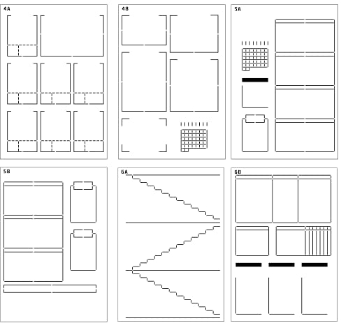 Speedy Spreads Tagebuch-Schablonen (Wochenlayouts Nr. 2) – 6 Schablonen für A5 Bullet Dot Grid Journal Notizbuch, sparen Sie Zeit bei ganzseitigen Layouts, DIY-Planer-Vorlagen für Produktivität Sunny
