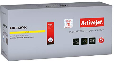 Activejet ATO-332YNX Toner (Replacement for Oki 46508709; Supreme; 3000 Pages; Yellow)