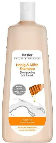 Basler Honig & Milch Shampoo Sparflasche 1 Liter - Ergiebige Größe | Honig Shampoo
