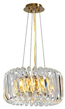 Postmodernen Kristall Leichter Luxus-Kronleuchter,Ring Kronleuchter,Esszimmer Schlafzimmer Runde Kristalllampen,Flush-halterung Led Deckenleuchte,Fixture Pendelleuchte-Gold und kristall 40 * 22cm
