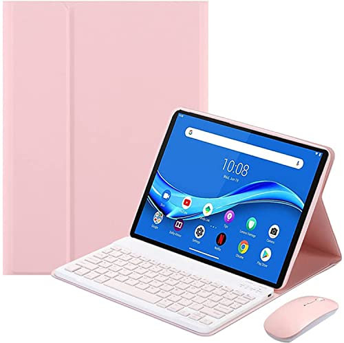 ERY Cover Tastiera per Lenovo Tab M10 FHD Plus 10.3 TB-X606F/X606X con Mouse Tastiera Italiana Bluetooth Magnetica Staccabile, Sottile Leggera Folio Stand Cover,Rosa