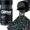 Hemway Premium Glitter Shaker - Black Holographic | Extra Chunky Metallic Flake Sequins for Resin & Epoxy Crafts | Craft Supplies for Tumblers, Festival, Hair, Face, Body, Eye & Nail Art | 115 g