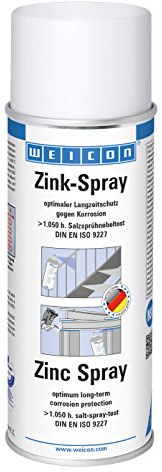 WEICON Zinc 550 |13.5oz / 400ml | Fast drying primer for metal | Corrosion Protection | Heat, UV, Rust and weather resistant | Industrial Grade | Food grade | Matt grey/anthracite