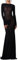 Geagodelia Robe Maxi-Longue Dos Nu en Mesh à Manches Longues, Robe Transparente Sexy Moulante en Bandage pour Soirée Cocktail Fête (Noire, Taille Unique)