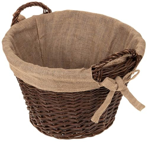 SIDCO Kaminkorb Holzkorb Gartenkorb Kaminholzkorb Kartoffelkorb Weide Erntekorb Ø 50