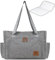 Micu Micu Wickeltasche Kinderwagen mit Wickelunterlage Unterwegs, Kliniktasche Geburt, Kinderwagen Tasche, Große Kapazität, Wasserdichtes Gewebe, 50x14x30cm (Grau)