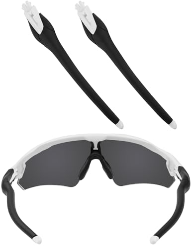 EZReplace Schwarze Ersatz-Bügelarme für Oakley Radar EV Path/Radar EV Pitch/Radar EV Path Asian Fit Sonnenbrille, Schwarz , Einheitsgröße