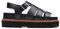 Clarks Orianna Twist Leather Sandals In Black Size 4.5