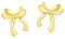 Bow Ohrringe Schleifen Ohrringe Gold 14K Band Ohrstecker für Damen Kleine Schleife Ohrringe