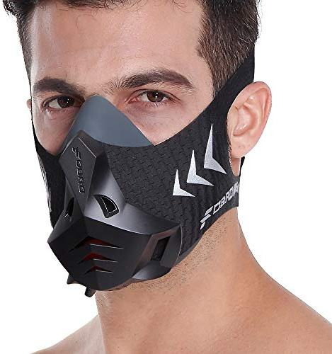 FDBRO Sportmaske Pro Höhensimulation Übungsmaske für Fitness, Laufen, Widerstandstraining, Kardio