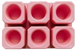 Silikon Backform 6-Loch-Silikon-Versiegelungsform, quadratische Blumentopfform, Eisbecher, Kerze, Gipsform Pralinenform