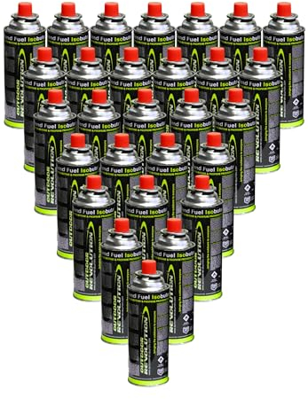 Outdoor Revolution Premium Butane Gas Cartridges – Push-In Camping Gas Canisters Cylinders for Camping Stove, Blowtorch, BBQ, Gas Weed Burner (Pack of 28)