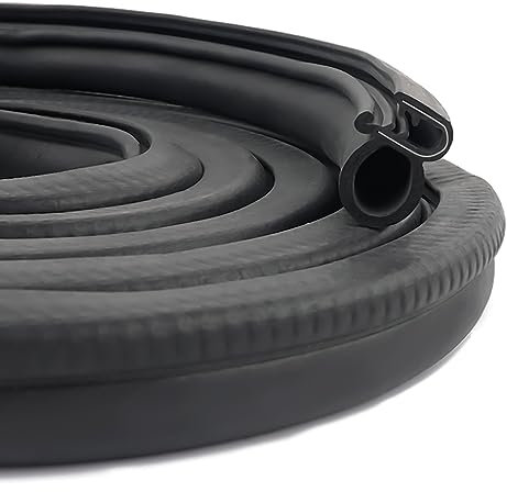 6M Protector Puertas Coche,en Forma de U Juntas de Goma con Clips Metálicos,Universal Instalación Push in Goma Puerta Coche Accesorios Coche para Coche Camión Barco Casa Rodante