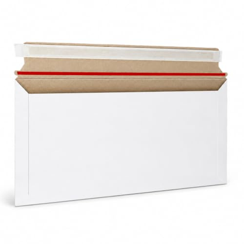 PACKY - Versandtaschen Karton Weiß 250x160 mm - Selbstklebend - 50 Stück
