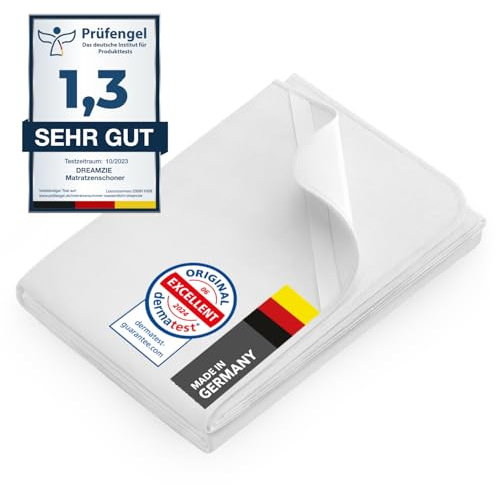 Dreamzie - Molton Matratzenschoner 100x200 cm 100% Baumwolle 300 GSM - mit 4 Eckgummis