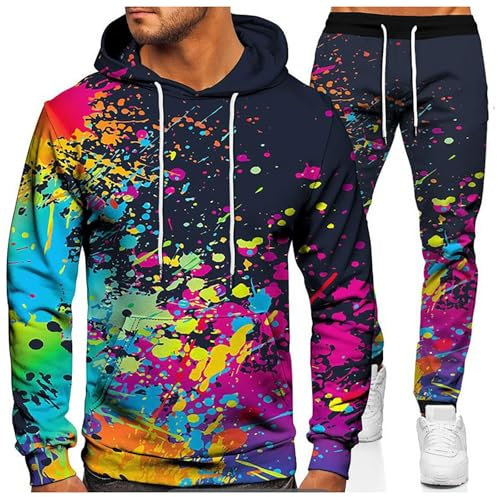 BGFIPAJG Tuta Uomo Completa Felpata Invernale Tracksuit Elegante Tuta Bici Uomo Invernale Tuta da Lavoro Uomo Meccanico Tuta Invernale Neonato 3-6 Mesi Tuta Marsiglia Calcio Uomo
