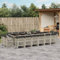Brokky 17-TLG. Garten-Essgruppe mit Kissen Sitzgruppe Outdoor TerrassenmöBel Terrassen-Sitzgruppe Garten-Essgruppe Hellgrau Poly Rattan - 3210887