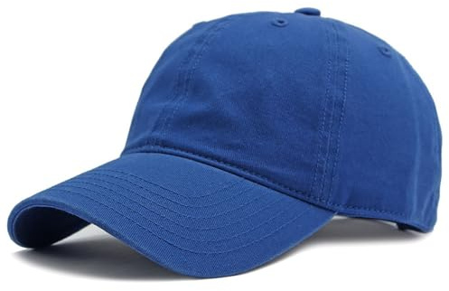 BABAHU Herren und Damen Baseballkappe einfarbig blanko verstellbar klassische Baseballmütze 100% Baumwolle Golf Dad Hat, A-royal blau, Einheitsgröße