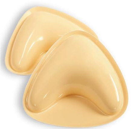 Vety 2025 Sticky Bra Inserts, Reusable Stick On Bra Push Up Invisible Self-Adhesive Bras for Evening Dress, Wedding Dress and Backless Strapless Clothing (UK, Alpha, L, Regular, Regular, Beige)