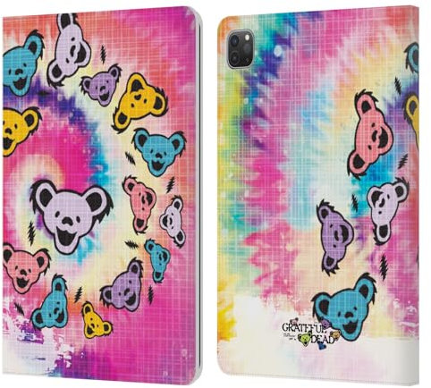 Head Case Designs sous Licence Officielle Grateful Dead Tie-Dye Graphiques Étui Portefeuille en Cuir Compatible avec Apple iPad Pro 11 2020/2021 / 2022