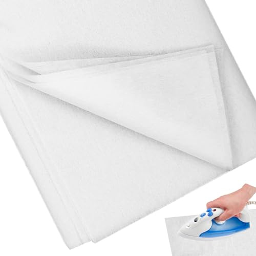 Bügelvlies Weiß 500x100cm, 50g/m² Vliesstoff Einlagestoff, Bügelvlies Stoff | Bügeleinlage, Vlies Zum Aufbügeln, Leichtes Zum Aufbügeln, zum Nähen, Quilten, Basteln, Schneidern, Verstärkte Bekleidung
