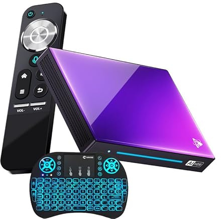 Android TV Box 14.0, H96MAX M9 8 GB RAM 128 GB Rom Chip Quad-Core RK3576, Supporta 4K/8K WiFi 6 2,4 GHz/5 GHz Dual WiFi BT 5.0 3D HDR10 con Mini Tastiera Wireless,4gb+32gb