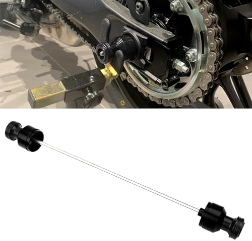 Motorrad Zubehör Für MT07 MT-07 XSR 700 R7 FZ07 Hinterrad Achse Protector | MT07 2014-2026 2025 Motorrad Ständeraufnahme Bobbins Montageständer Spulen Motorradständer Schwingenadapter Hinten (Schwarz)