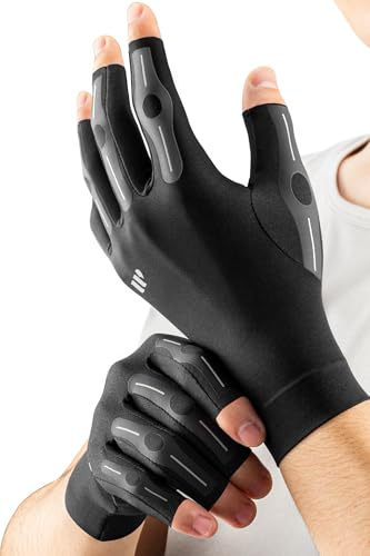 WHCOOL Arthritis Kompressionshandschuhe fingerlos Hautfreundlich, gegen Gelenksehnenbelastung & Morgensteifheit