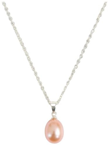 Vincent Paul COLLANA DONNA VERA PERLA ROSA NATURALE ACQUA DOLCE 7-8 MM ARGENTO 925 RODIATO