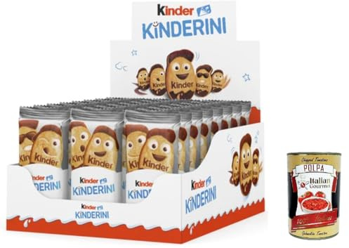 Italian Gourmet Bundle Kekse mit Kakao und Milchcremefüllung 24x 25g + Italian Gourmet Polpa, weiche Snackkekse einzeln verpackt, gefüllte Minikekse für Kinder und Erwachsene