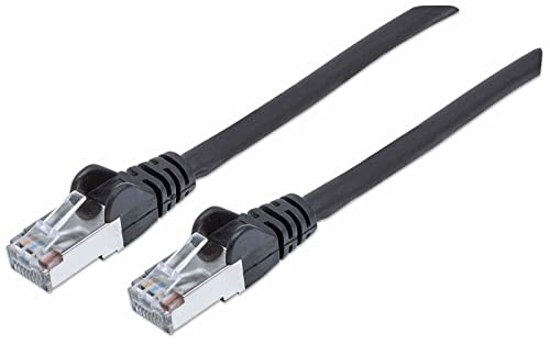 Intellinet Network Patch Cable, Cat7 Cable/Cat6A Plugs, 5m, Black, Copper, S/FTP, LSOH / LSZH, PVC, RJ45, Gold Plated Contacts, Snagless, Booted, Polybag