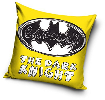 Batman Kissenhülle, Mikrofaser, gelb, 40 x 20 x 1 cm