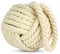 Rope Knot Door Stop - Cream | Nautical Theme | Decorative Yarn Door Stopper | Simple Stylish Heavy Interior Door Weight | Stop Wedge | M&W