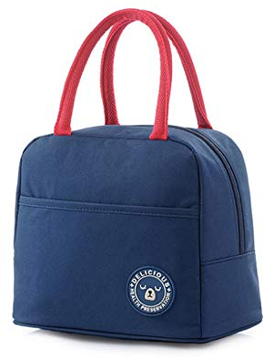 Lunch Bag Insulated Lunch Bags for Women,Lunch Cool Bag Adults Water-Resistant Thermal Leak-Proof Lunch Organizer for Children Men Work Picnic (Blue)