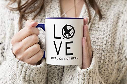 Hunger Games Symbol Love Blue Handle Mug Coffee Tea Mug 312ml Cup