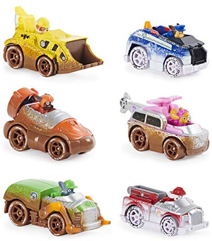 PAW Patrol 6058351 TRUE Metal Geschenkset mit sechs Metall Fahrzeugen Offroad Mud Version
