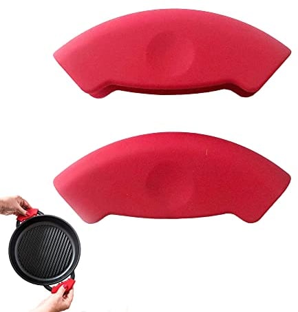 Jean-Patrique Assist Silicone Handle Cover for Whatever Pan - Set of 2, Up to 464 F Heat-Resistant Cast Iron Skillet Handle Covers
