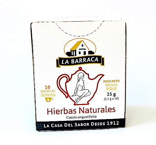 La Barraca Infusión, Cassia Angustifolia - Infusiones Naturales Hierbas Naturales 10 Unidad (Paquete de 4)