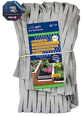 LITE-NET PP: Wasserspeichervlies für Pflanzen, dauerhaftes Verteilernetz für Bäume und Hochbeete (2,1 m²) - LITE-SOIL bekannt aus 2MIN2MIO