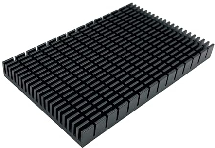 Awxlumv Aluminum Heat Sink 150mmx93mmx15mm/ 5.9x3.66x0.59 inch High Power Large Heatsink Module Cooler Fin for PCB Board LED Motherboard Cooling GPU Backplate Radiator Routers RTX 3090 3080 Black