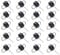 YINETTECH Weidezaun Isolator Torgriffisolator 20-teiliger Doppelring Isolator Zaunanker Farm Pfosten Tor Griffverschluss mit Niedriger Impedanz