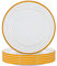 Argon Tableware Assiettes latérales en émail - 20 cm - Lot de 6 - Assiettes à manger jaunes Petites assiettes légères pour apéritifs, entrées, plats principaux