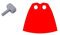 LEGO Parts: martello di Thor and Red Cape (Spongy) – Very Small for Minifigs