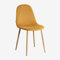 SKLUM Chaise de Salle à Manger en Velours Glamm Bois Naturel Moutarde