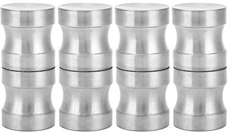 Yuecoom Bouton de porte, jeu de 4 rainures en acier inoxydable 304 conçues pour la douche poignée de porte en verre boutons de traction matériel accessoire de salle de bain