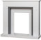 Adam Milan Fireplace in Pure White & Grey, 39 Inch