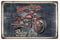 Crispe XXL 3D Blechschild Motorrad - 45 x 60 cm - geprägt, aus Metall, rostfrei, retro, Vintage-Design, Geschenk-Idee für Biker